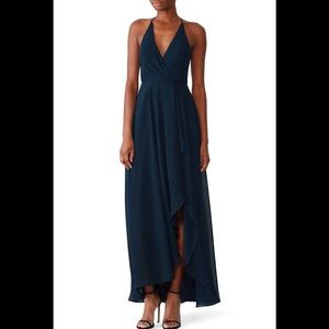 Jenny Yoo Navy Farrah Gown